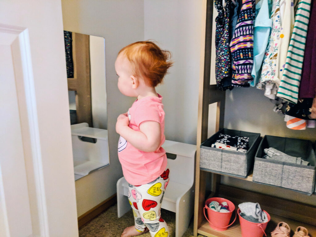 Toddler Getting Dressed in the Morning